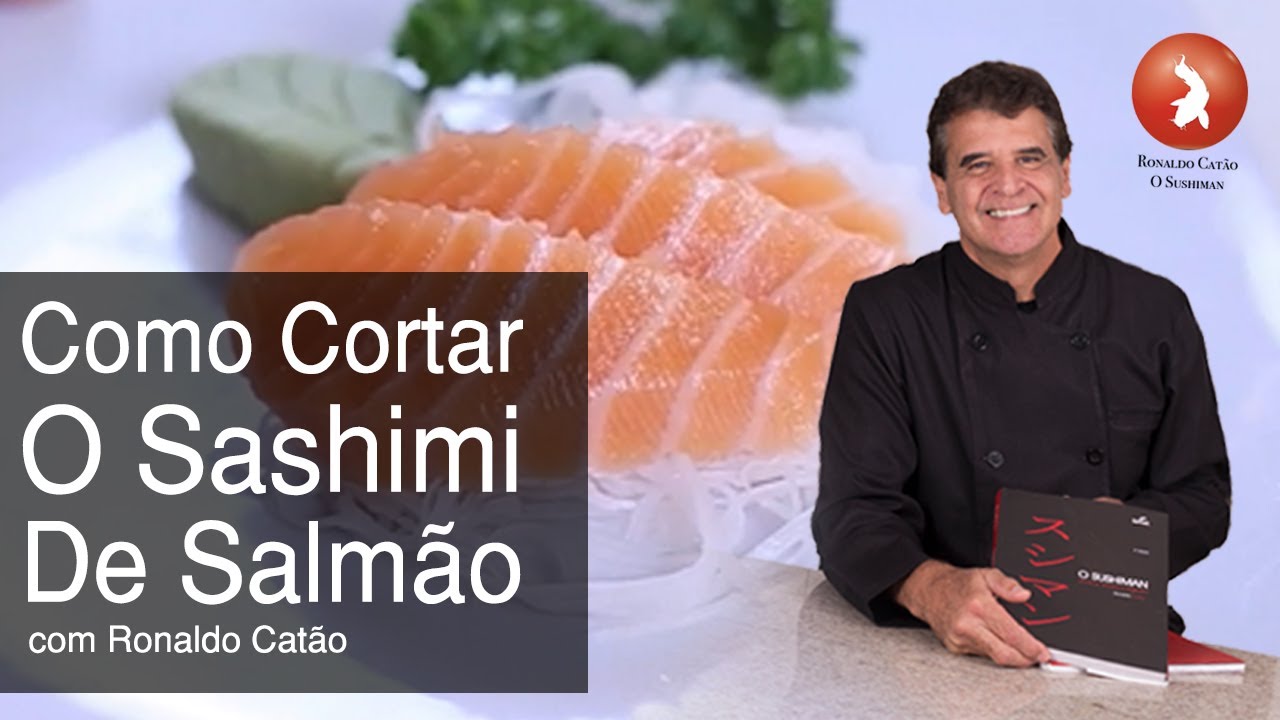 Como cortar Sashimi de Salmão - Método tradicional