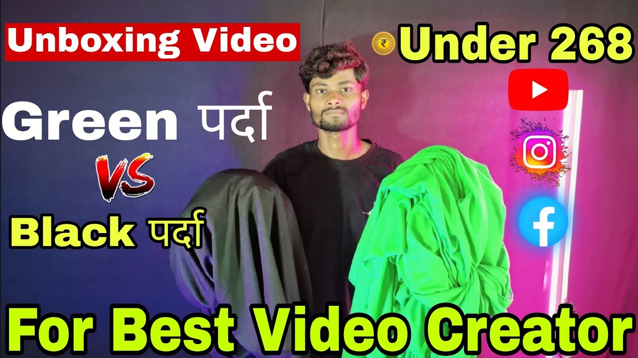 Green Parda Unboxing | best parda for video creator under 268₹ | green screen unboxing