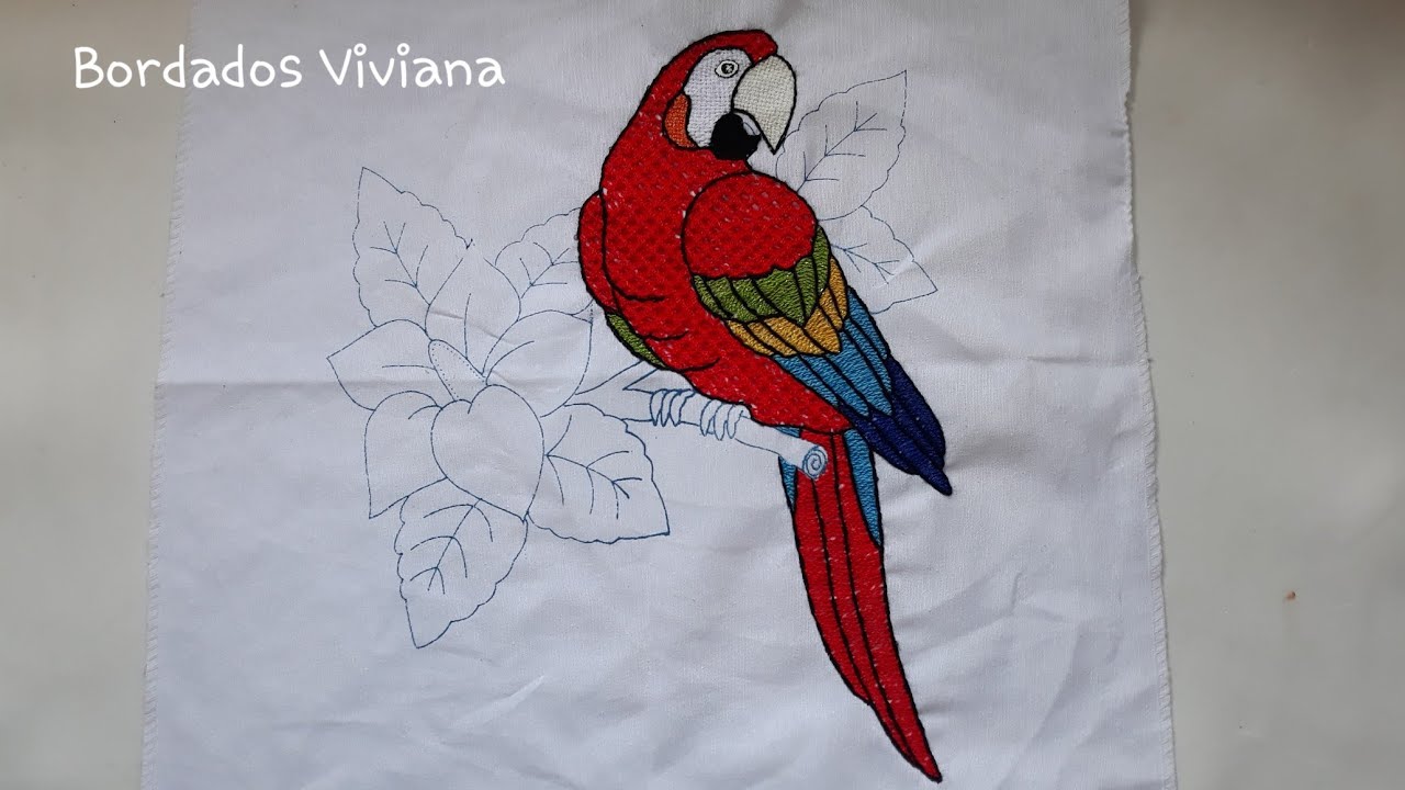 Bordado fantasia GUACAMAYA o Cotorro