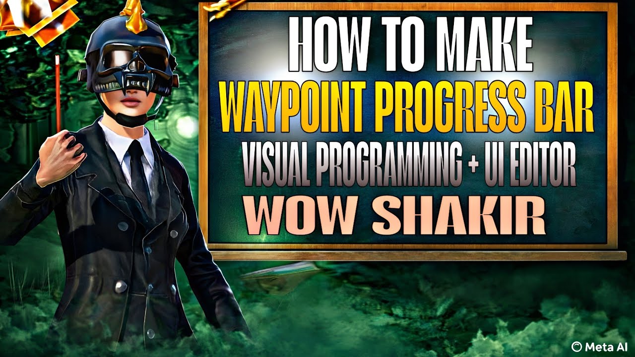 HOW TO MAKE WAYPOINT PROGRESS BAR VISUAL PROGRAMMING | UI EDITOR | WOW SHAKIR 