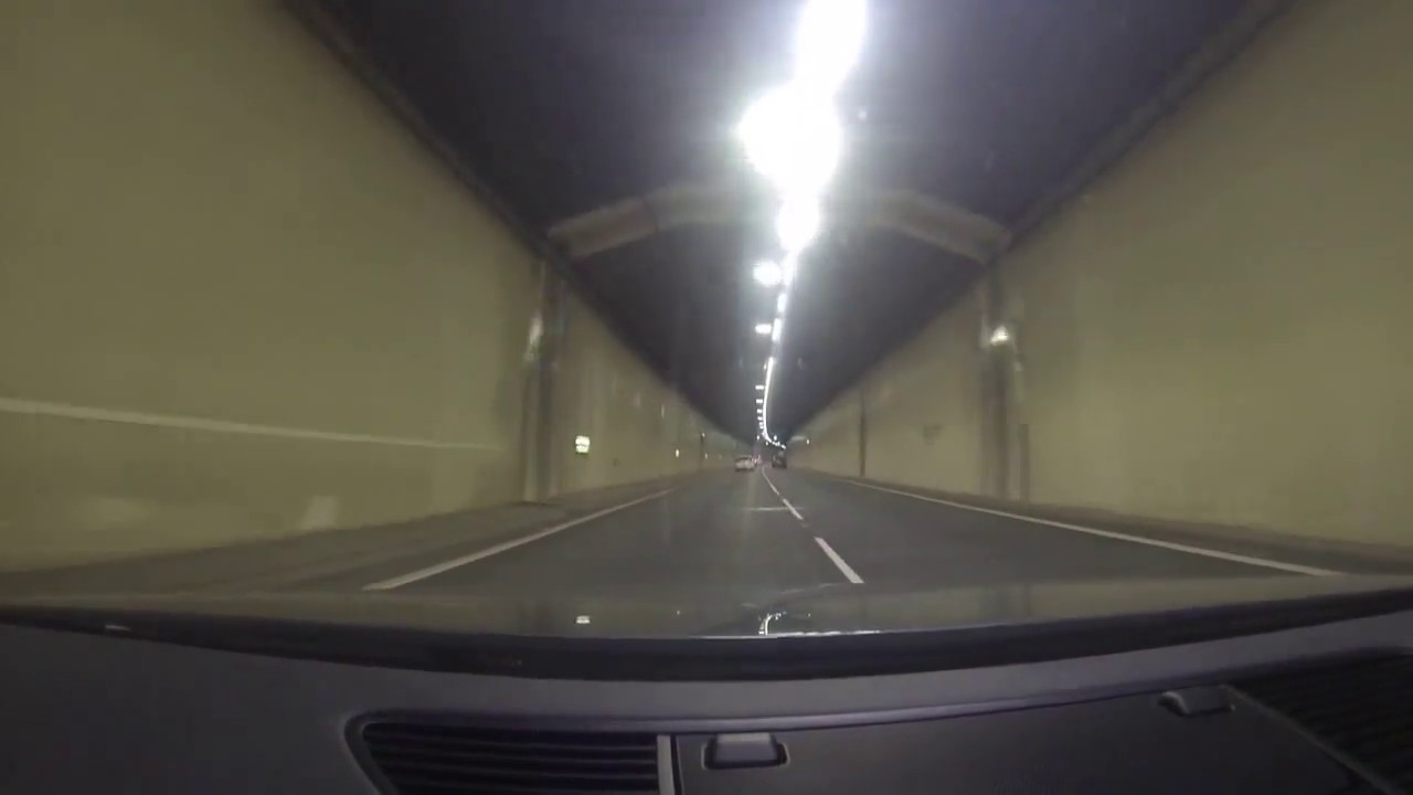 Conwy tunnel and drive through