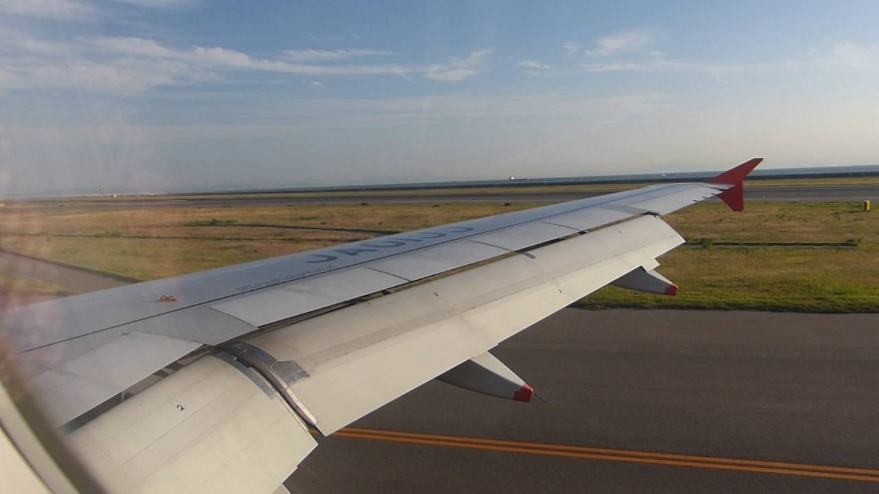 揖斐川・木曽川上空から中部国際空港着陸までの車窓　ジェットスター鹿児島発の便
