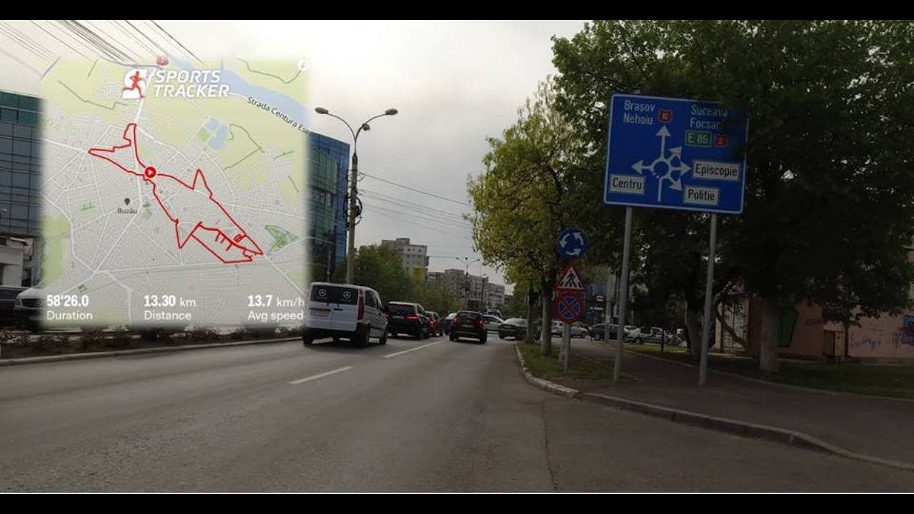 Plimbare cu bicicleta 🚴 pe străduțele din Buzău // GPS Art // 🦈 Rechinul din Buzău