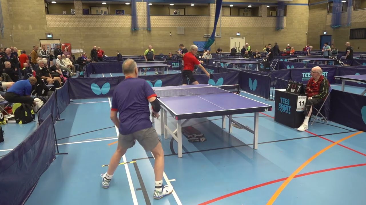 John Hilton vs John Fuller  - Final Over70 VETTS Nationals table tennis
