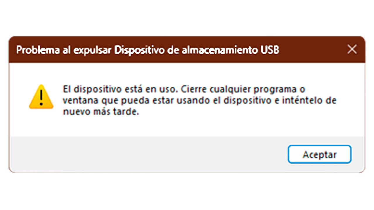 Problema al expulsar Dispositivo de almacenamiento USB en Windows 11