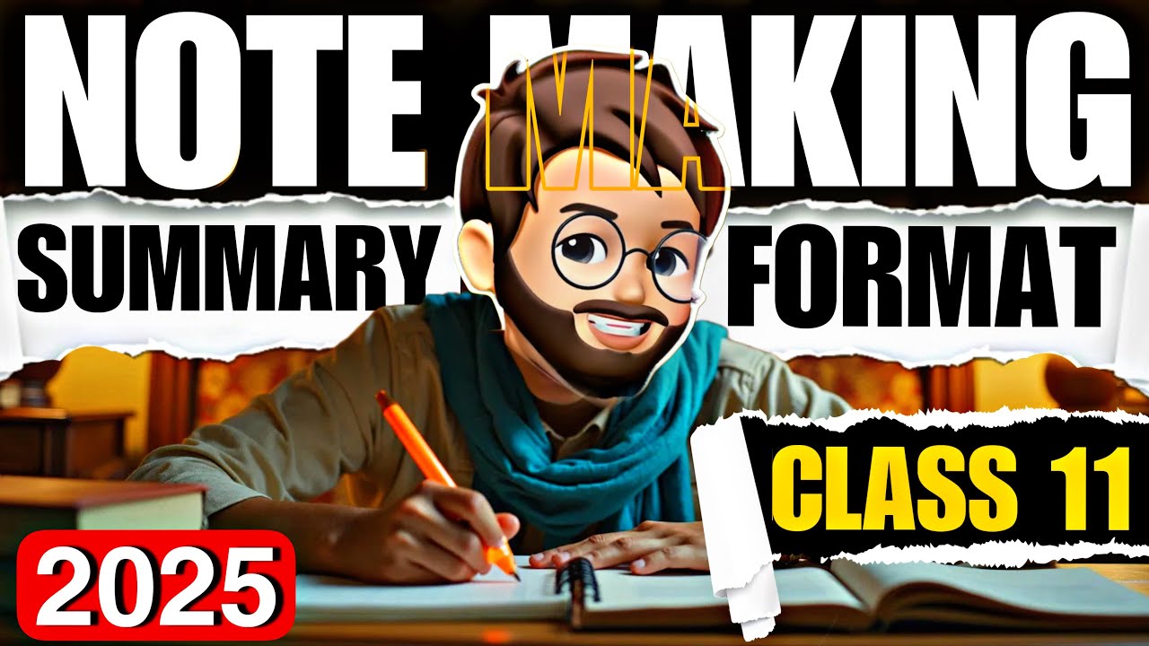 Note Making Class 11 | English Grammar Class 11 | Note Making and Summary Format /Trick/Examples