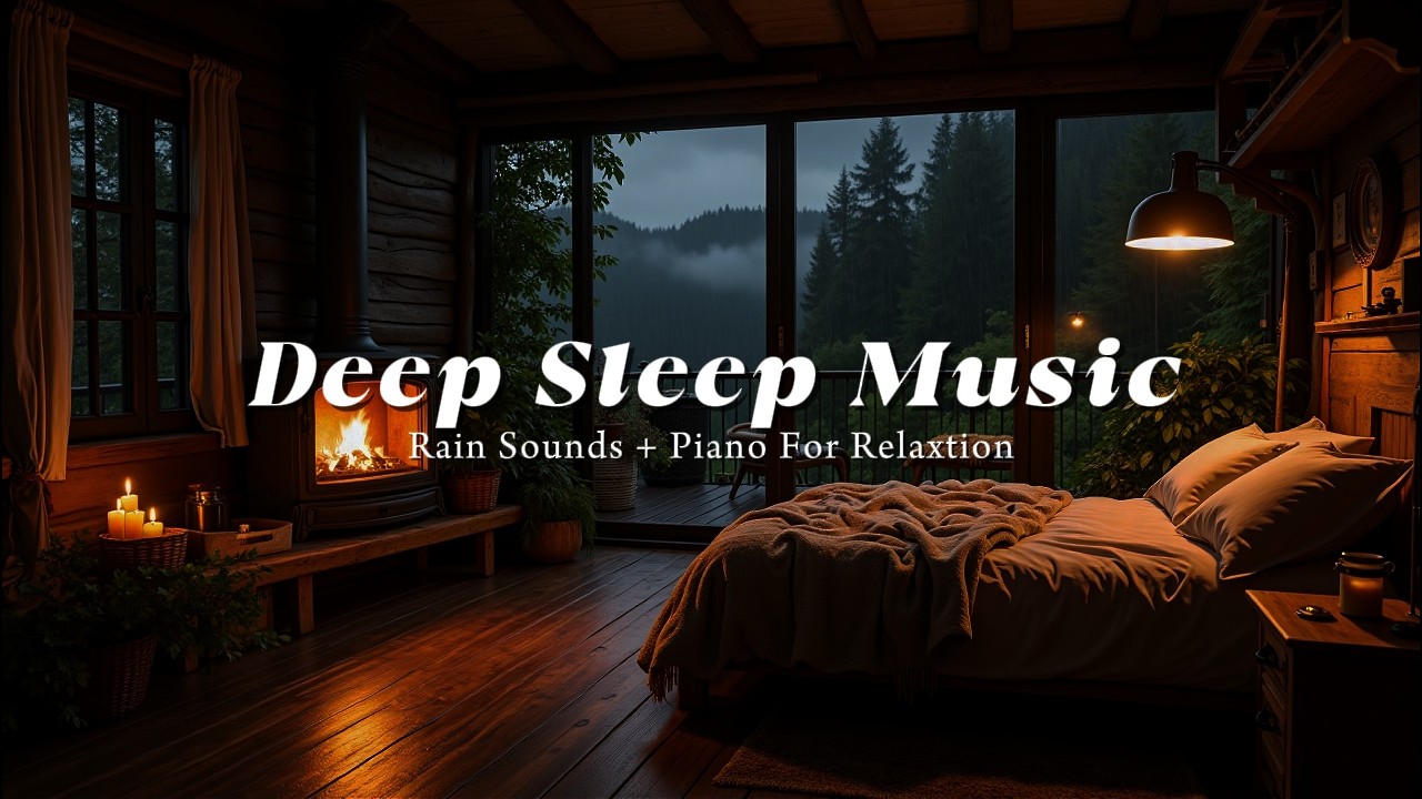 Peaceful Sleep Music | Gentle Rain and Piano for Deep Rest