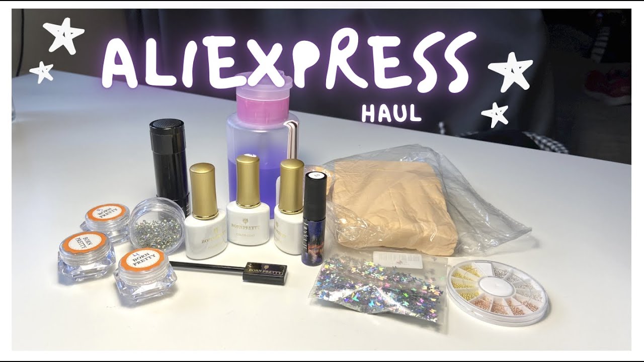 HAUL ALIEXPRESS ONGLES 💅🏻 Vernis, paillettes, éponges, nuanciers, strass...