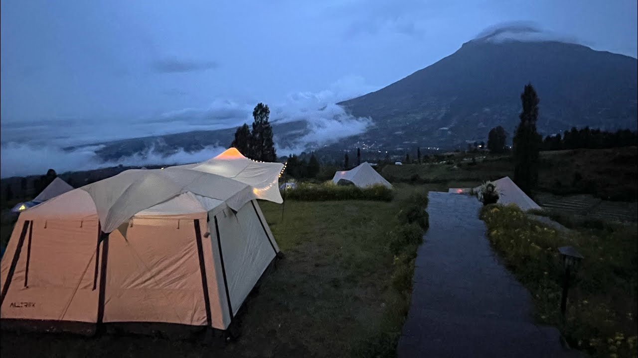 Camping atas awan // camping lereng Gunung sindoro view spot sumbing