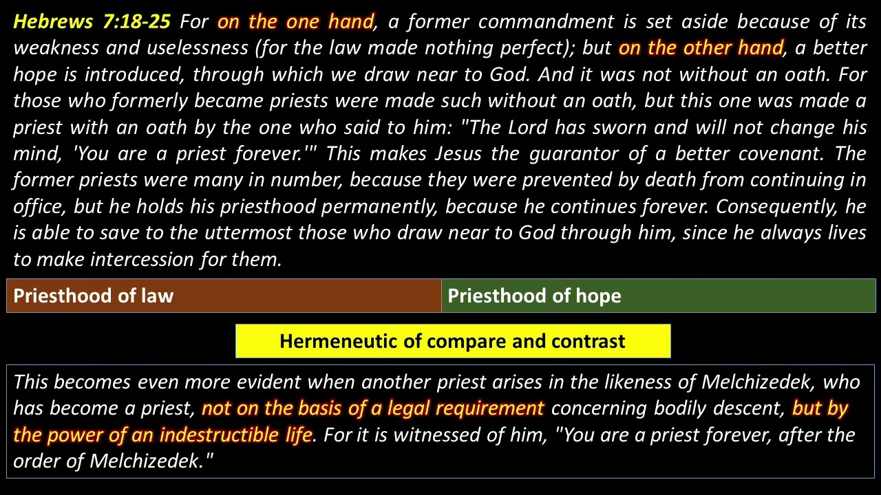 Hebrews 7:18-25