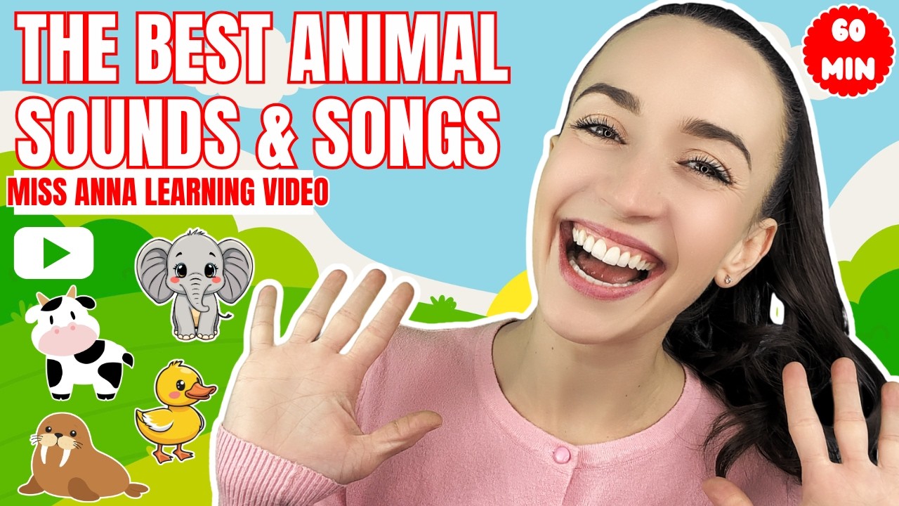 🐾 Animal Sounds & Songs: Toddler Learn To Talk Speech Development! - Counting, Colors & More!