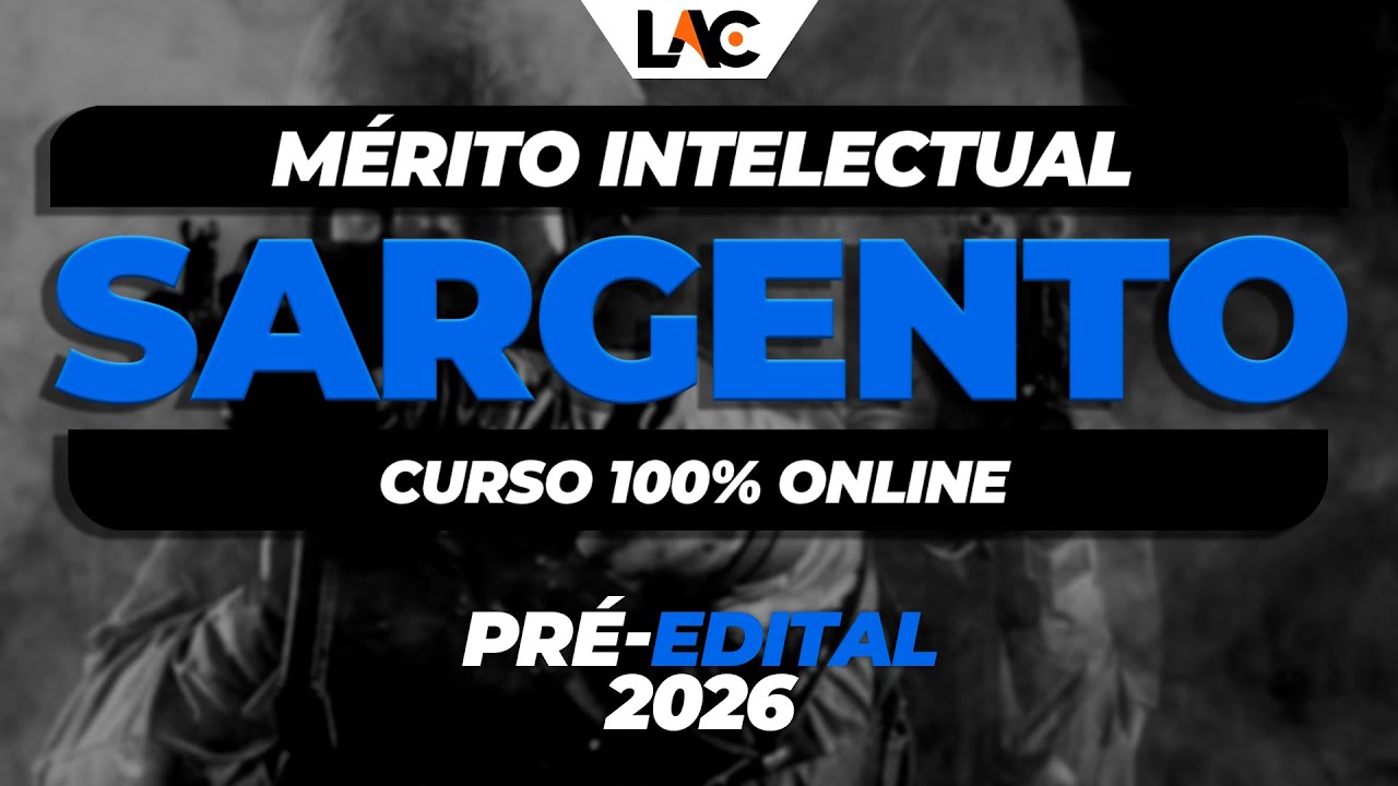 PMMT - Sargento M&eacute;rito Intelectual 2026 - (Processo Seletivo)