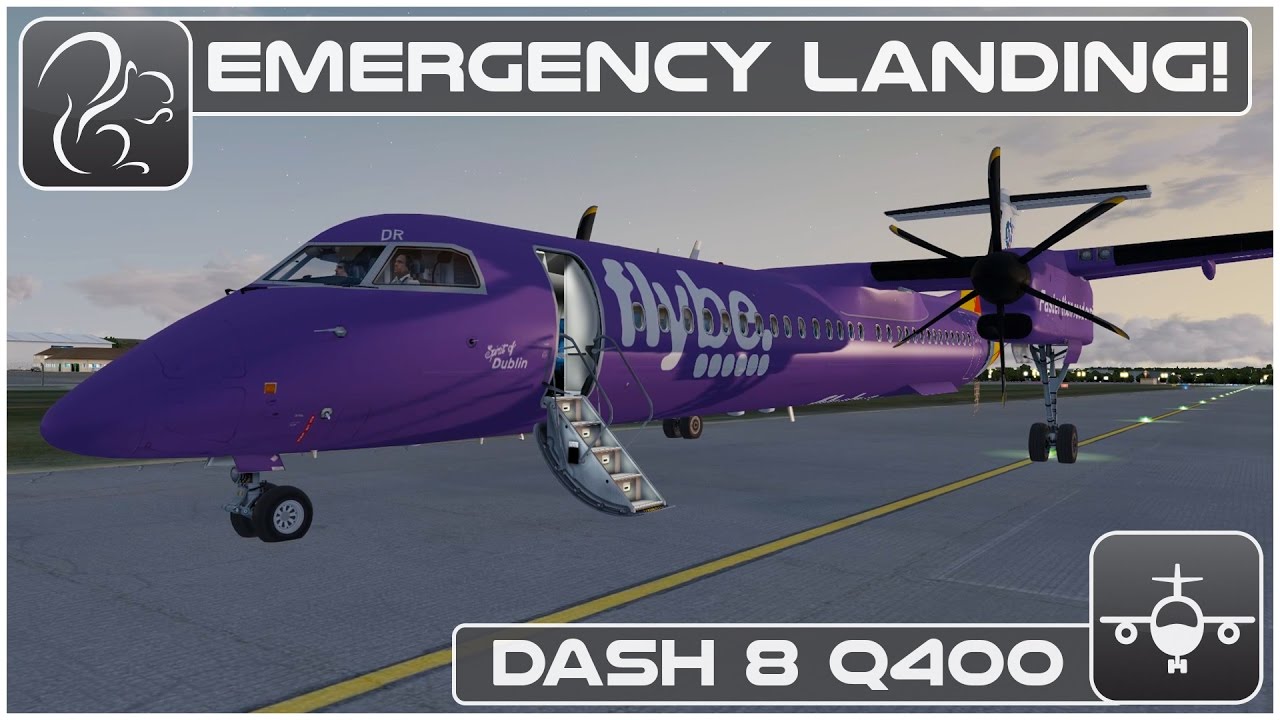 [P3D] EMERGENCY LANDING! - Dash 8 Q400 Shared Cockpit (EGBB-EGPH)