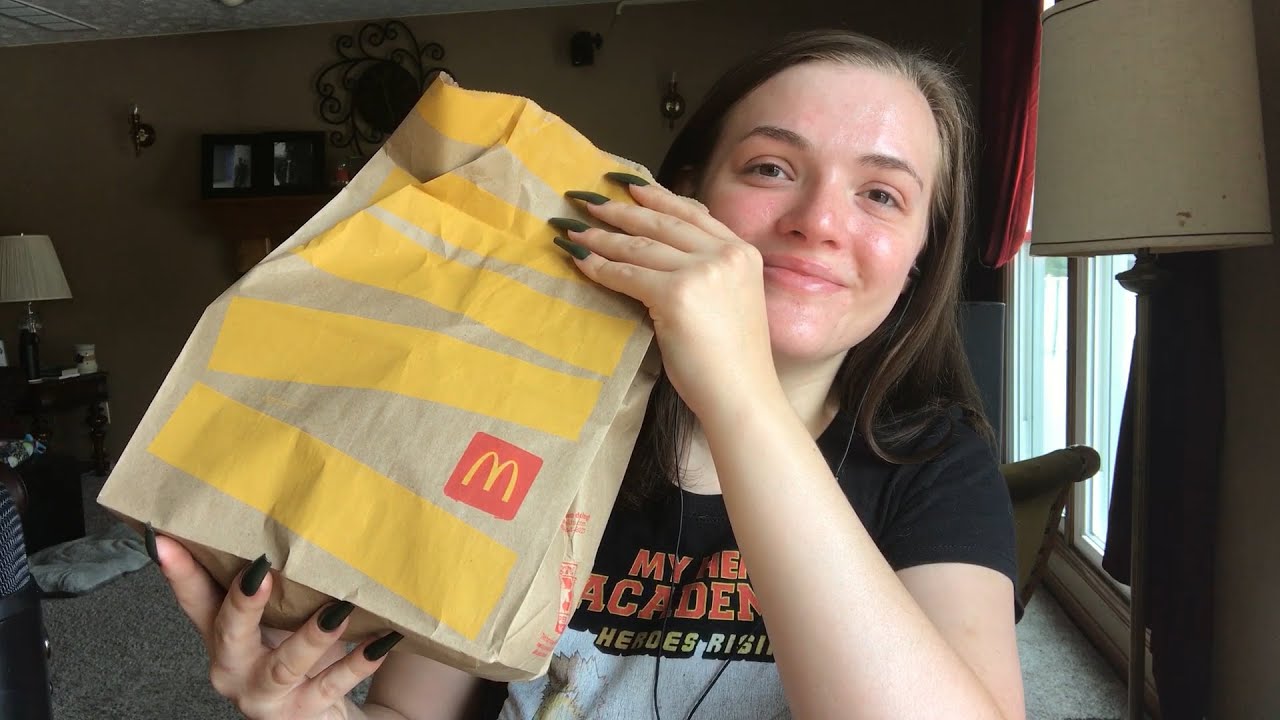 ASMR McDonald's and Ramble (Soft Spoken, Eating Sounds)