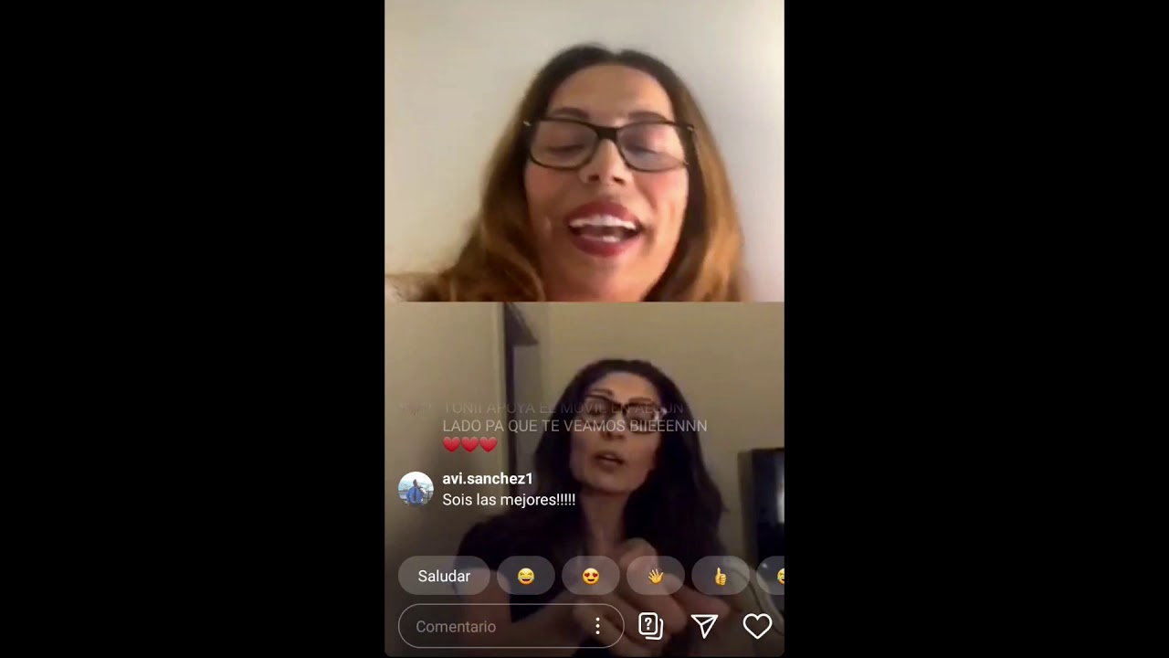 Azúcar Moreno en su primer directo de Instagram