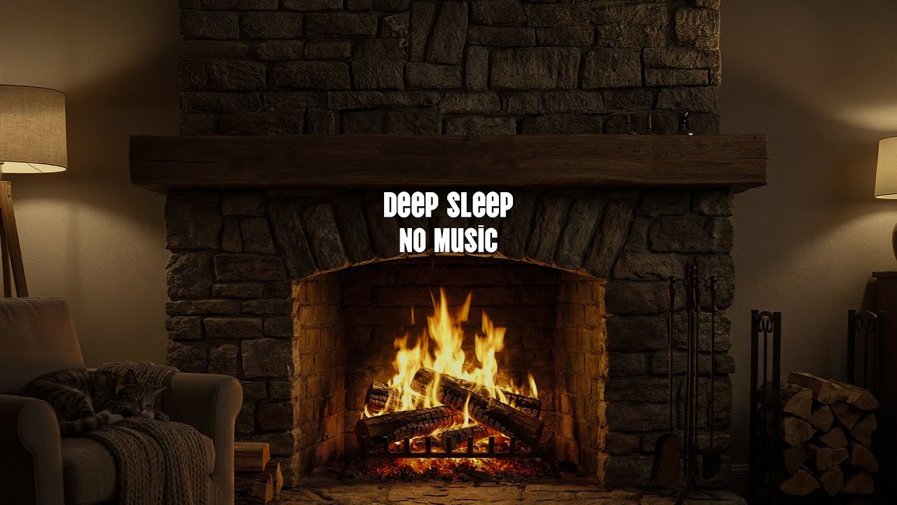 Deep Sleep ASMR – Crackling Firewood Close-Up | Cozy Night