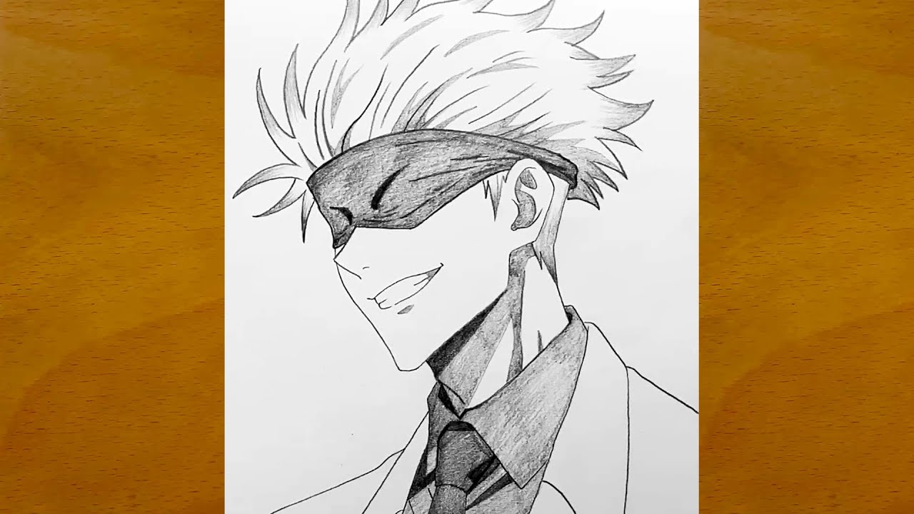 How to Draw Gojo Satoru from Jujutsu Kaisen || Easy Anime Drawing || Gojo Drawing Tutorial