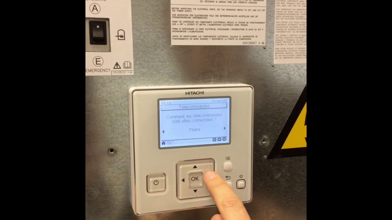 Hitachi Yutaki réglage du contrôleur et affectation du thermostat radio