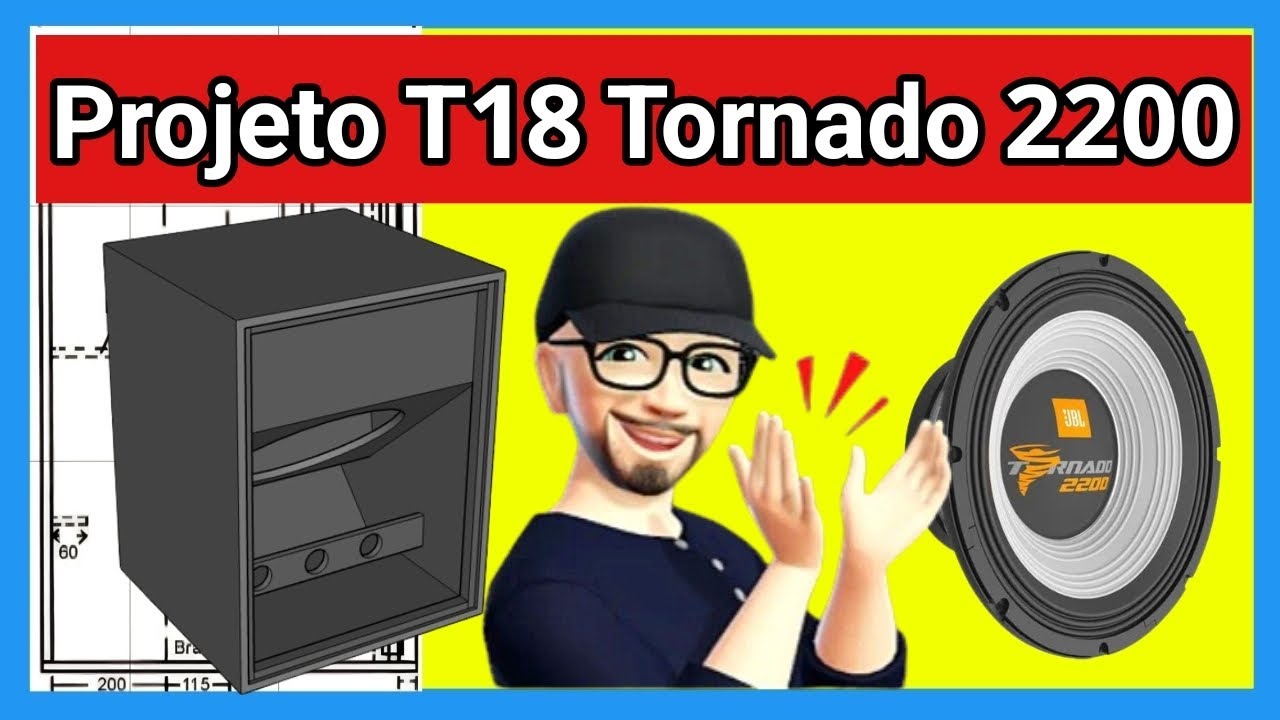 Projeto grátis de caixa T18 para Tornado 2200 18 Polegadas Subgrave profundo caixa Profissional T18