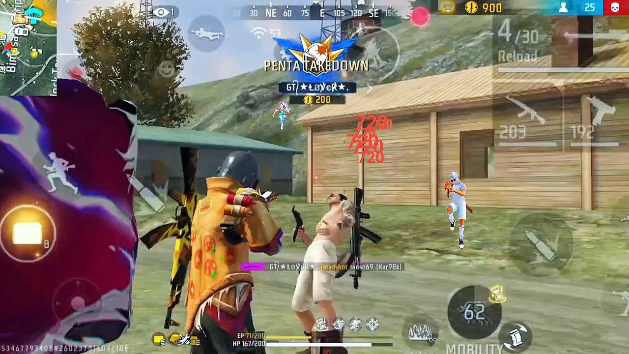 🔴 Free Fire Oppo mobile Gameplay ⚡ Free Fire Max ⚡ KAR98+AKM🔥 #freefireindia #freefire #viral 