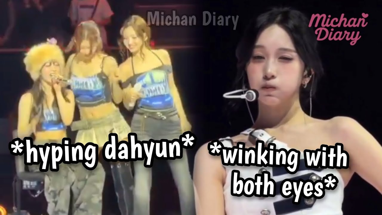 nayeon and momo *hype* dahyun up while she sings her psrt in the unit song