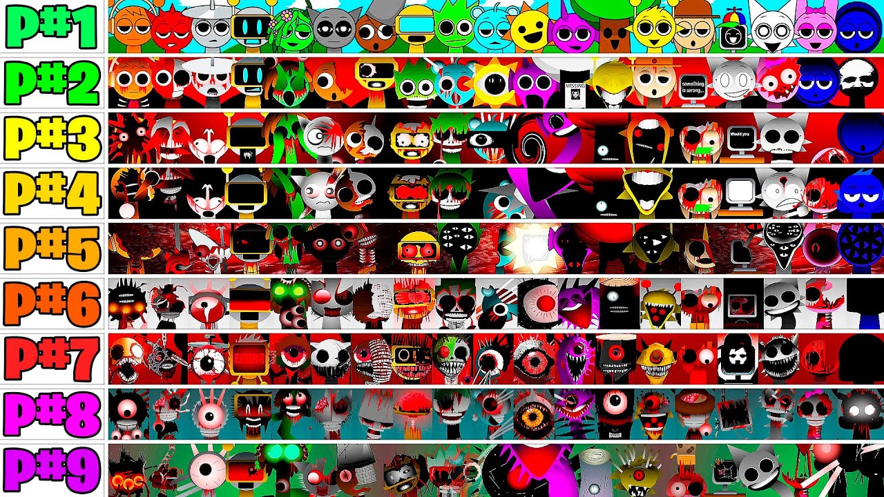 All Phases Together 1-9 - Incredibox Sprunki All in One