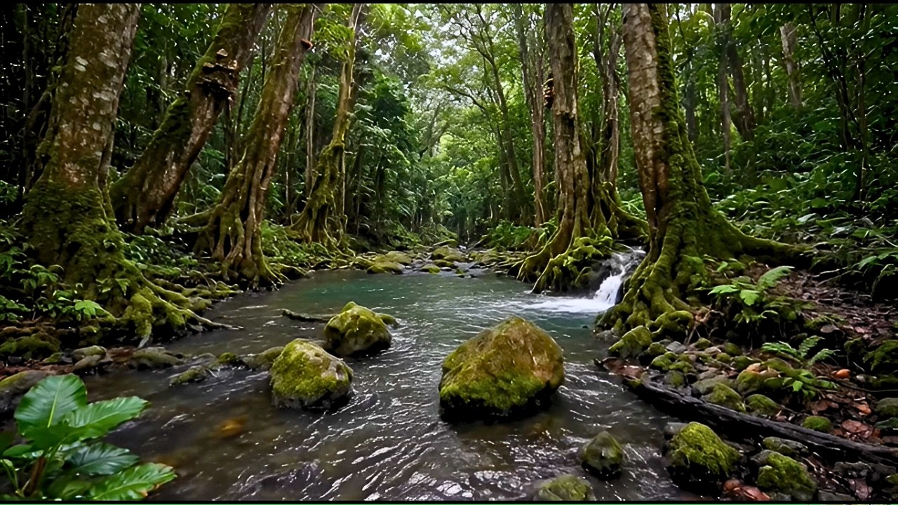 Sleep Instantly with Forest River Sounds 🌿 Soft Water & Distant Birds