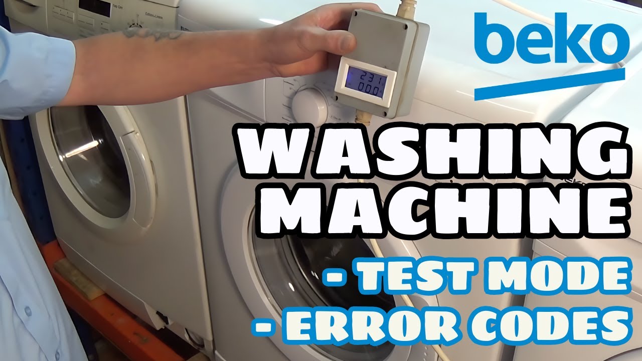 Beko wm5100w Washing Machine Test Mode, Error Code Faults Diagnostic
