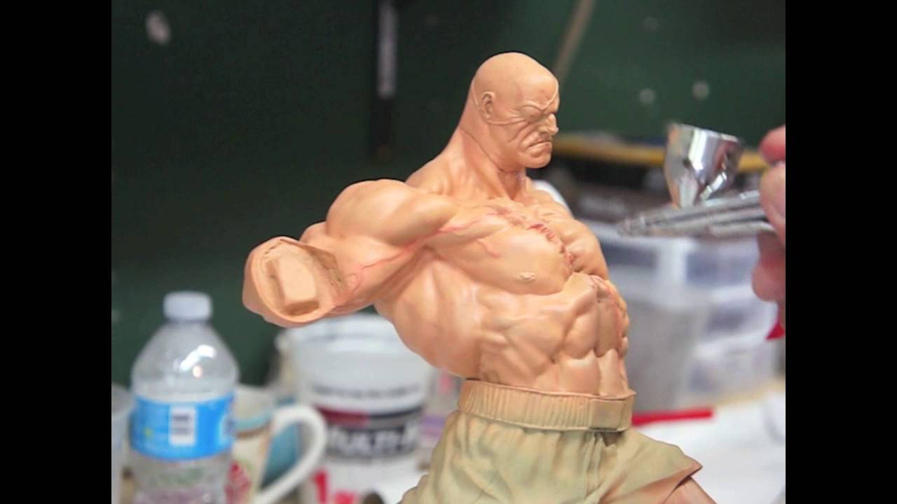1/4 scale SAGAT Painting sculpted by Eric Sosa