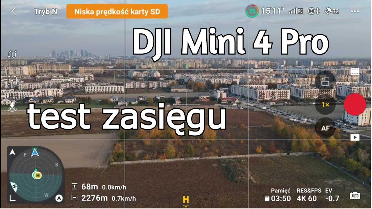 DJI Mini 4 Pro test zasięgu / range test. 2276 m