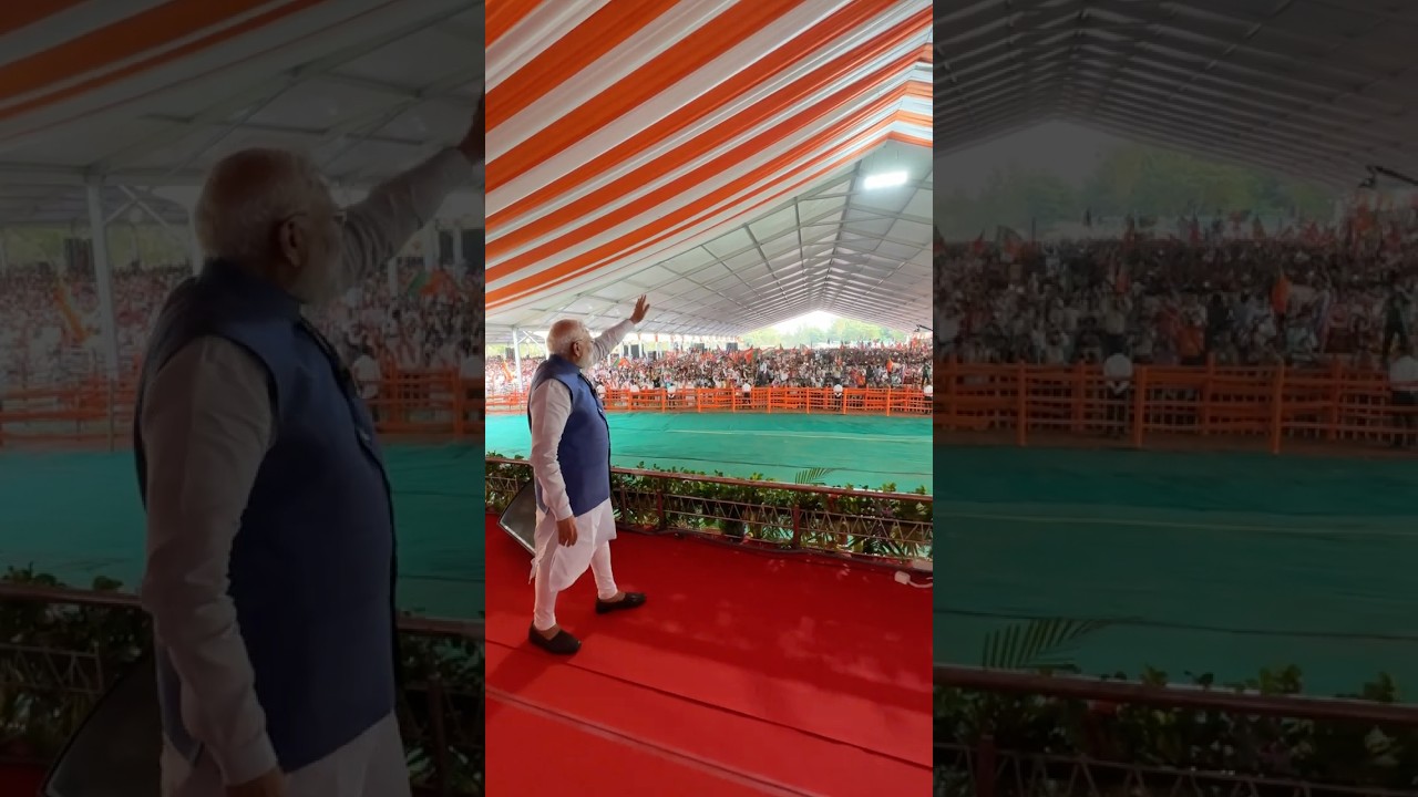 Euphoric atmosphere at PM Modi&rsquo;s Nawada rally... NDA looks to sweep Bihar! | #shorts