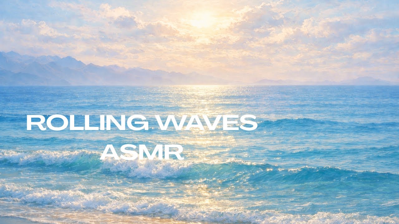 Daytime Sea Waves ASMR | Gentle Windy Sea, Soft Light | 1.5 Hours