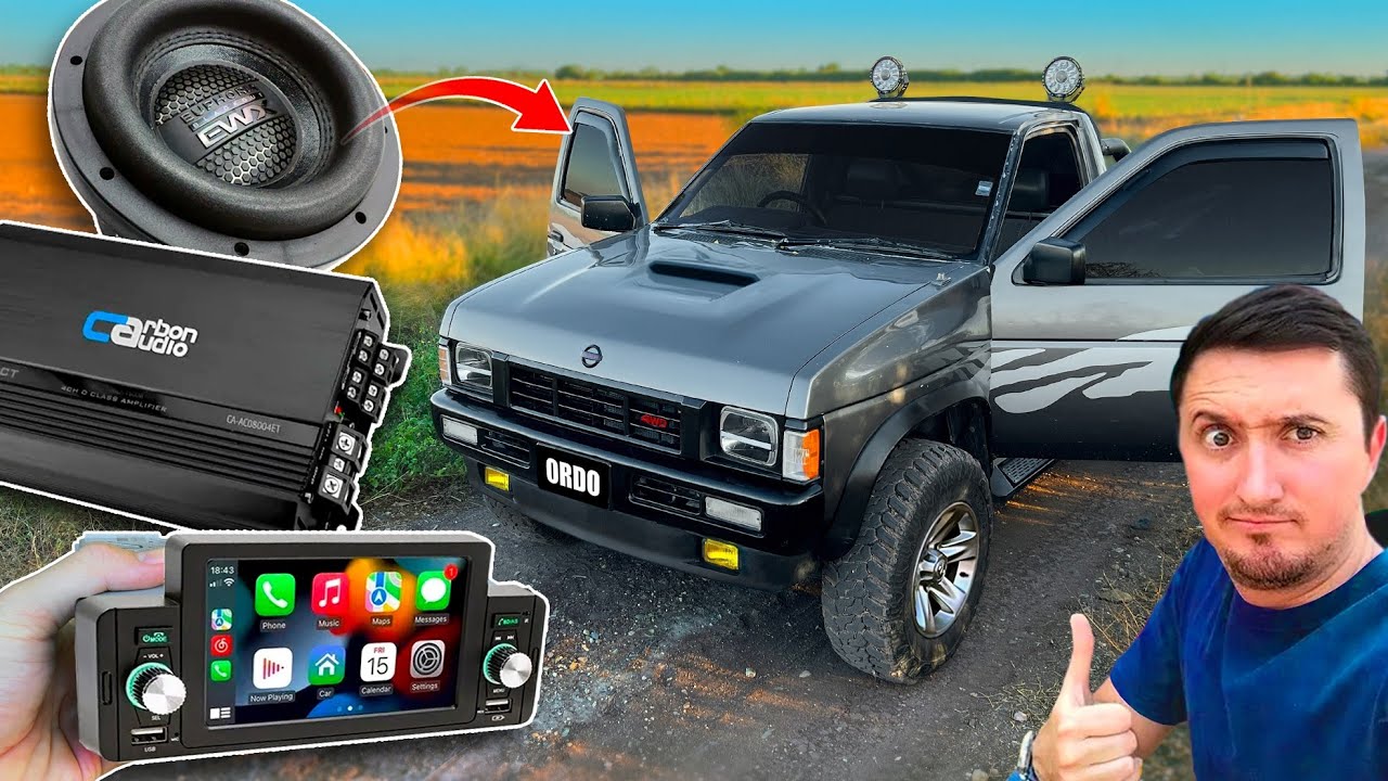 CAR AUDIO en D21 PICKUP 4x4 | EQUIPO de SONIDO a la NISSAN V8
