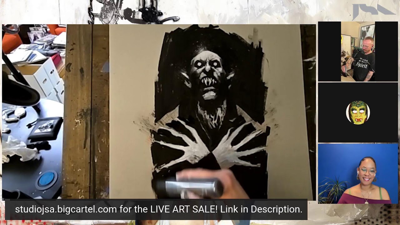 Nosferatu Live Drawing and LIVE ART SALE!