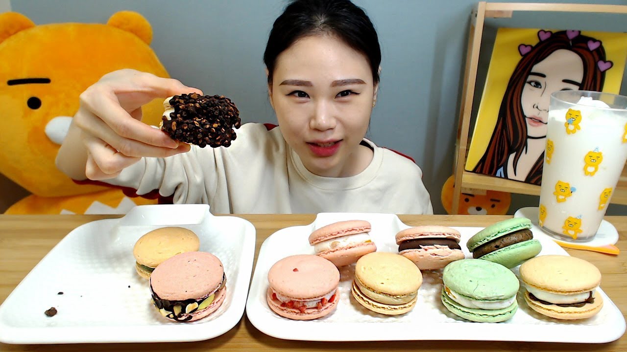 왕마카롱이 크고 맛있어요 먹방 Mukbang