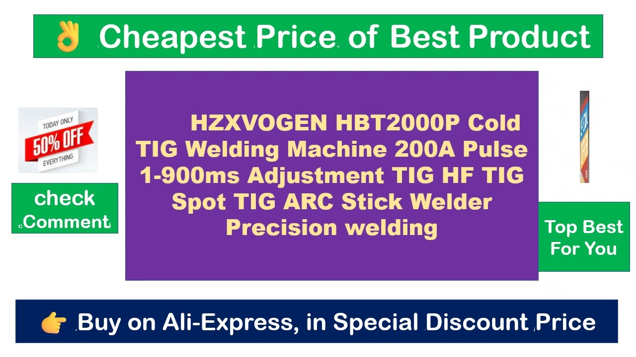 HZXVOGEN HBT2000P Cold TIG Welding Machine 200A Pulse 1-900ms Adjustment