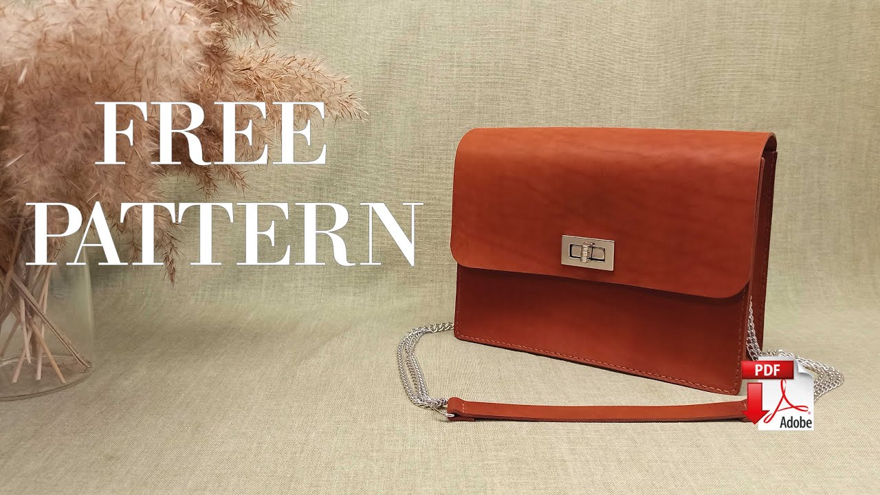 Leather shoulder bag FREE Pattern PDF