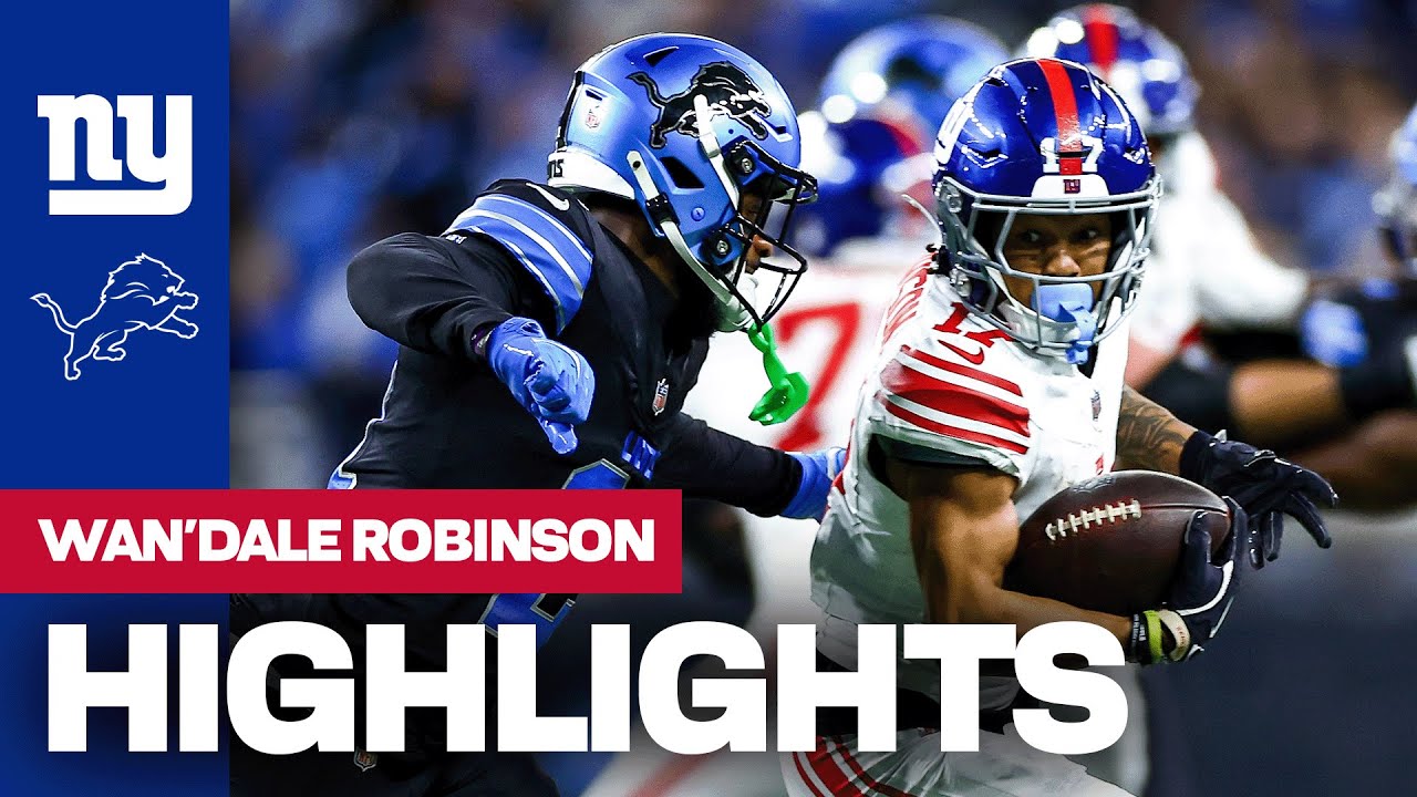 Highlights: Wan'Dale Robinson | Giants vs. Lions | Week 12 | New York Giants