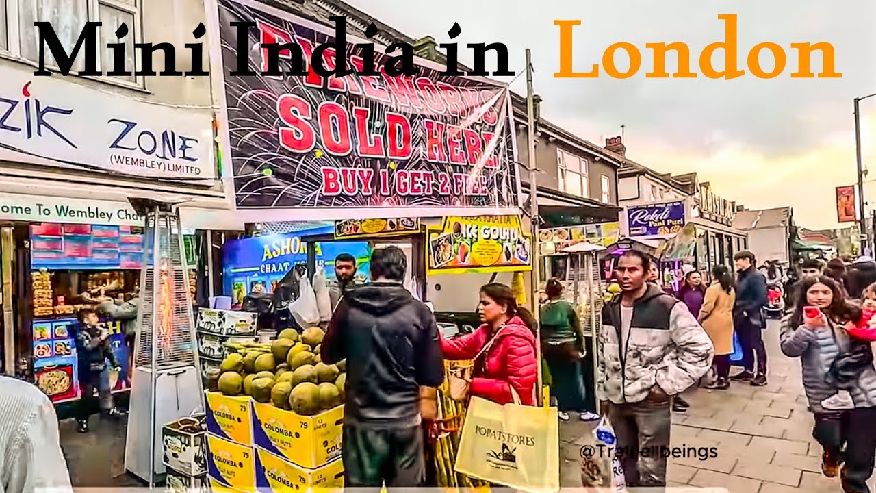 Mini India  - Mini Gujarat in London - Ealing road Wembley #trawellbeings #london 4K HDR