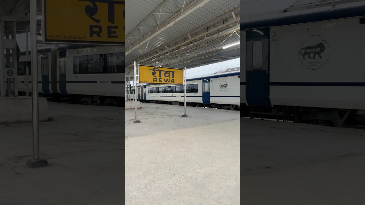 Vande Bharat express 🚂🚃🚃 Rewa to Rani kamlapati departure at 5:30 am #shorts #short #shortvideo