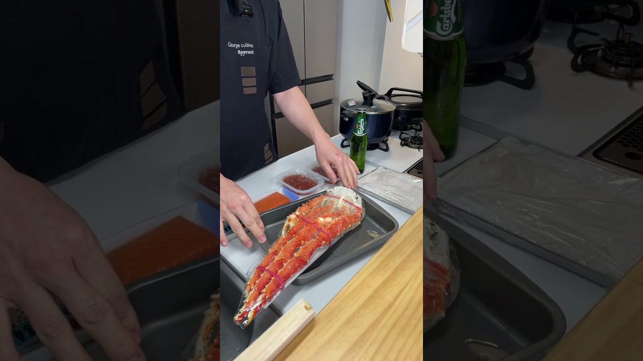 【おじ飯】ふるさと納税返礼品の巨大タラバガニ脚を焼きカニにし、ふるさと納税返礼品のいくらとホタテでふるさと納税丼を作る【アーカイブ】