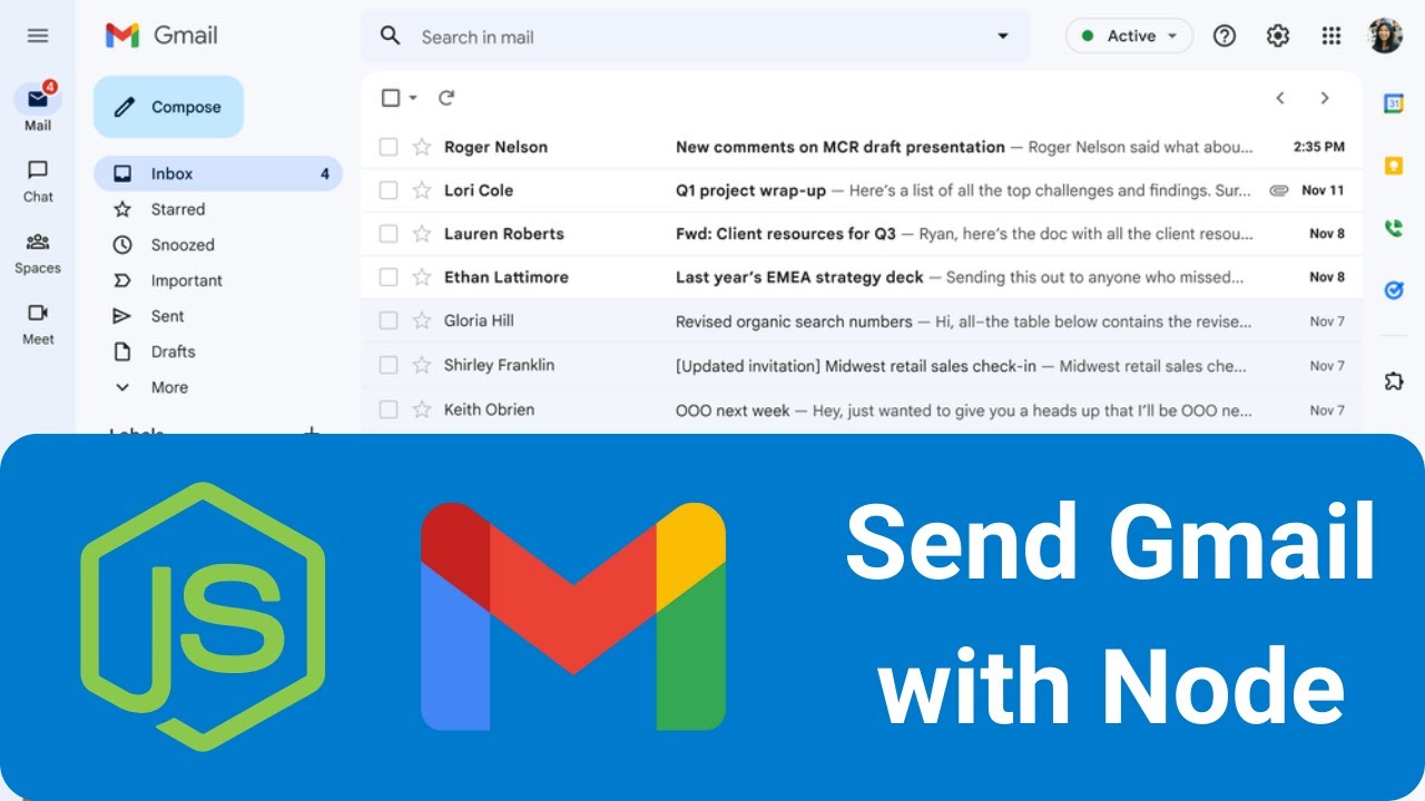 Как отправить электронное письмо из Gmail с помощью Nodemailer