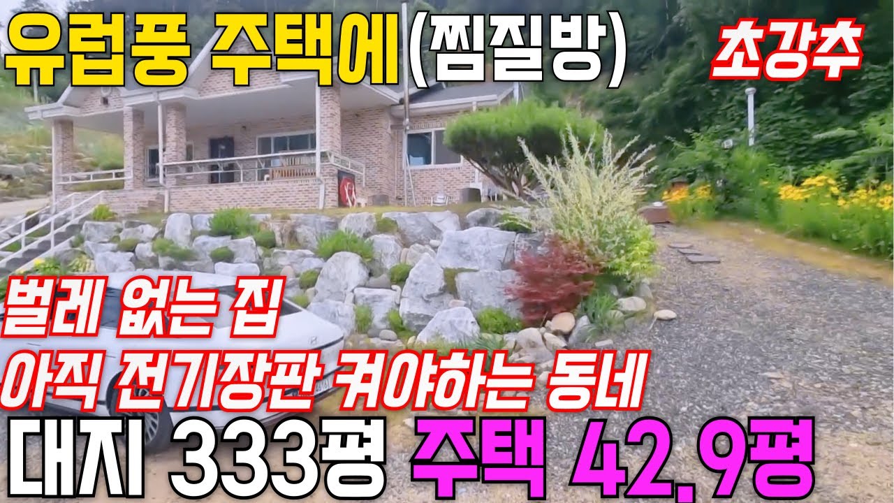 (벌레 없는 집) 아직 전기장판 켜야 하는 전원주택 / 유럽풍스타일에 찜질방까지 초강추 대지 333평 주택 42.9평