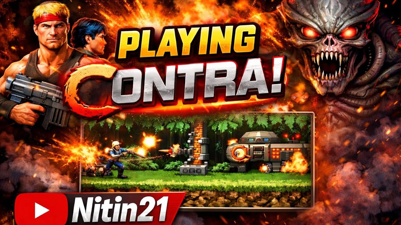 NiTiN21 - Contra Gameplay 🎮💥👊💯✨🌟 #gameplay #retrogame #gaming #game #contra