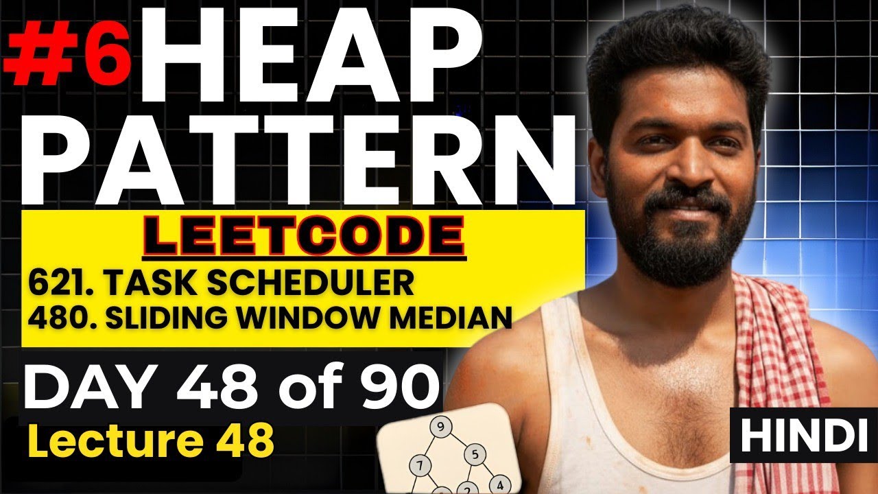 Day 48/90 |⚡Master Sliding Window Median 🔥 Brute Force Made Simple | LeetCode 480 #6 #heap