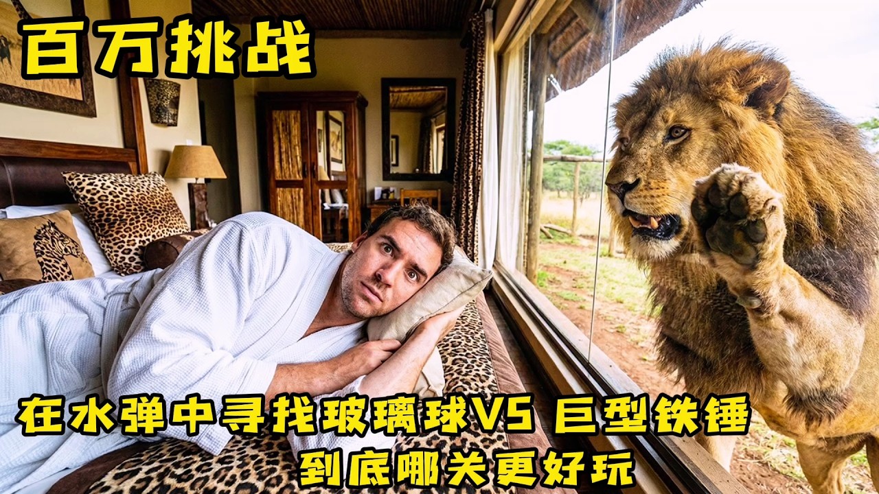 奇葩游戏大挑战，是在水弹中寻找玻璃球好玩，还是把锤子放大数倍刺激