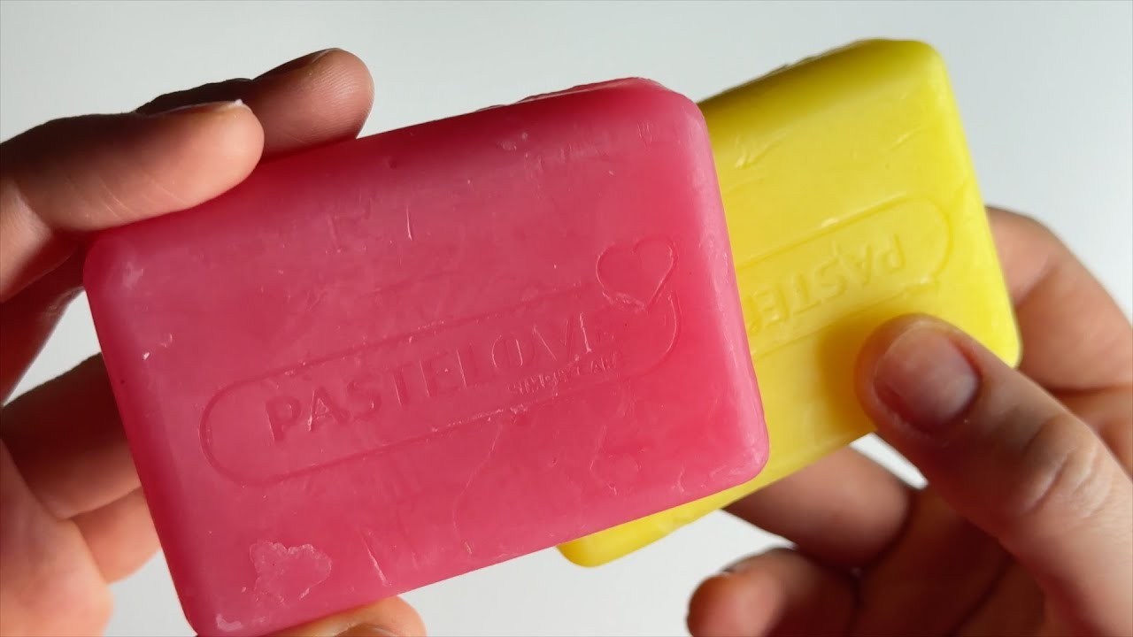 🩷🟡 ASMR Cutting TWO Glycerin Soaps | ASMR | No Talking 🟡🩷