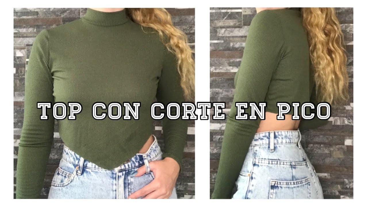 DIY Top con corte en pico y cuello de tortuga / Julieta Toledo