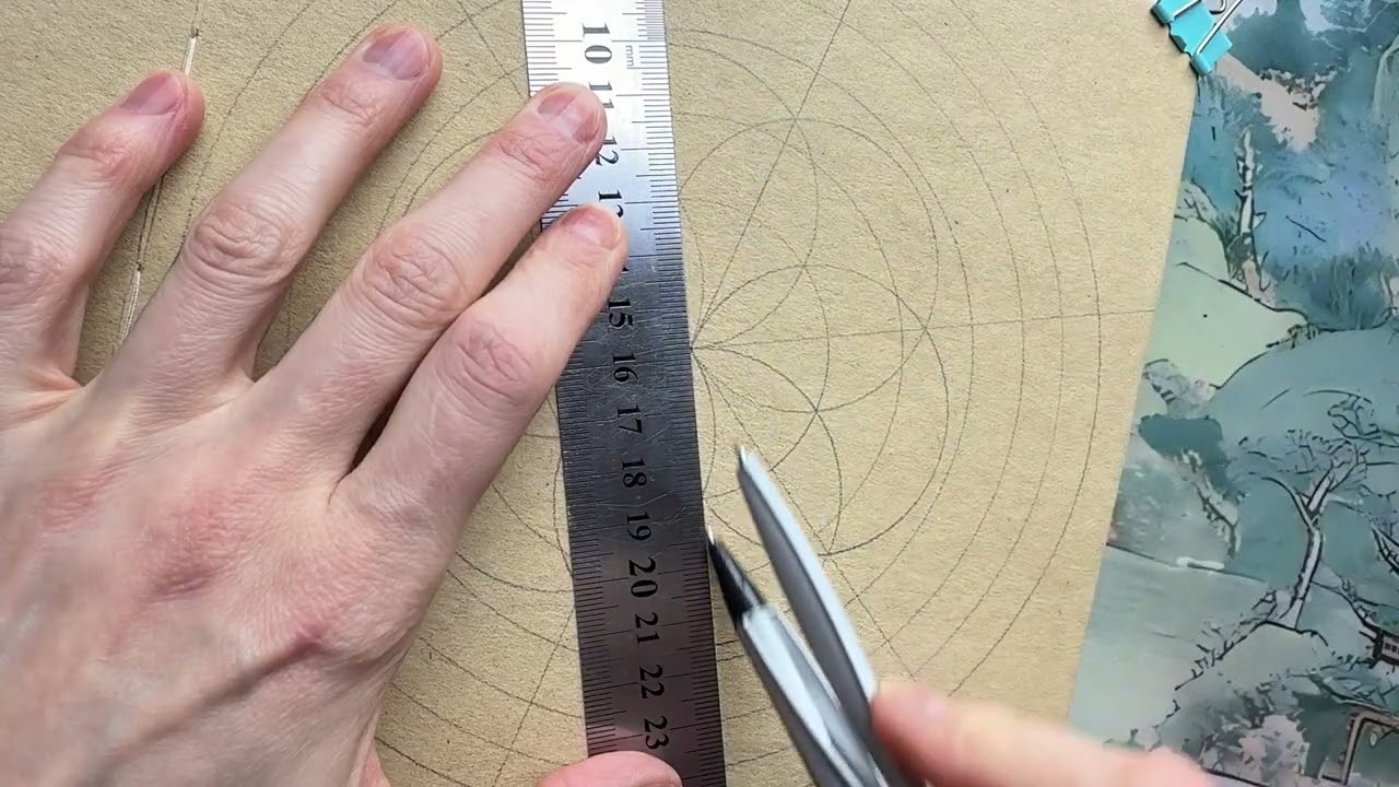 Real time: Relaxing intuitive mandala grid drawing