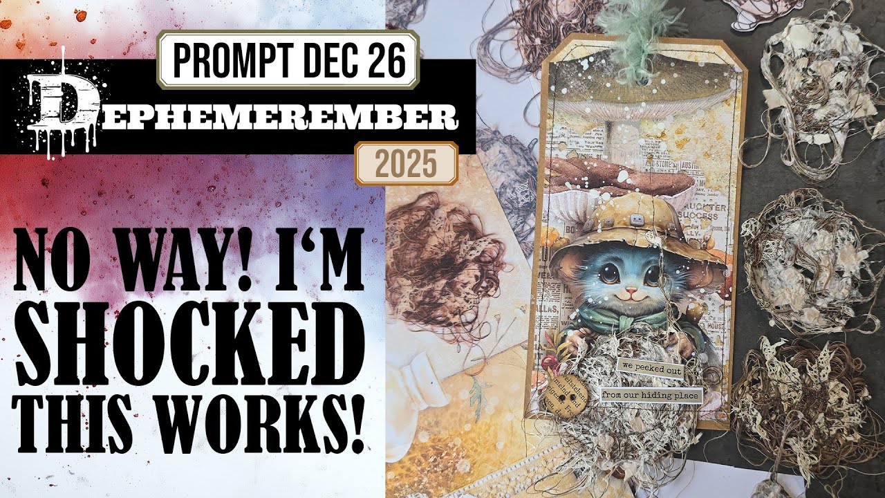 GAME CHANGER FOR MAKING JUNK JOURNAL CLUSTERS FROM THREADS! TRY THIS! DEPHEMEREMBER 2025 DEC 26